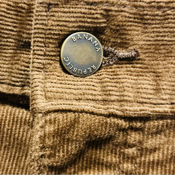 NWT Banana Republic Brown Slim Traveler Cords 35x34 Corduroy Preppy - Picture 4 of 11